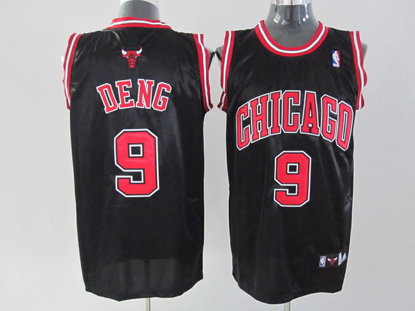 NBA Chicago Bulls 9 Luol Deng Authentic Black Jersey
